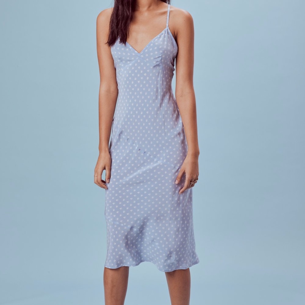 For Love & Lemons Midi Dress in Periwinkle